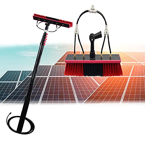 DDHVVOH Photovoltaic Solar Panels and Window Cleaning Pole,Window Cleaner Kit,Water/Hose Fed Pole,Window Cleaning Brush Equipment,6M/20FT