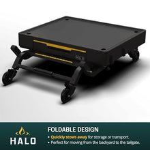 HALO Outdoor Countertop Cart | Prep Station or Griddle/Oven Cooking Surface | Collapsible, Portable, Tool Hooks and Propane Storage | HO-1006-XNA