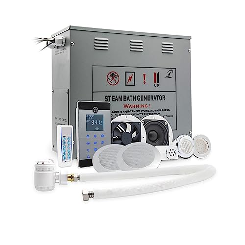Sauna Steam Generator Sauna Heater 4.5KW AC Wet Steam Bath Sauna Generator with Shower Spa Accessories Brass Safety Valve Auto Drain Steamer Sauna Accessories (Color : VSC045-4.5KW-HP) (Vsc045 )