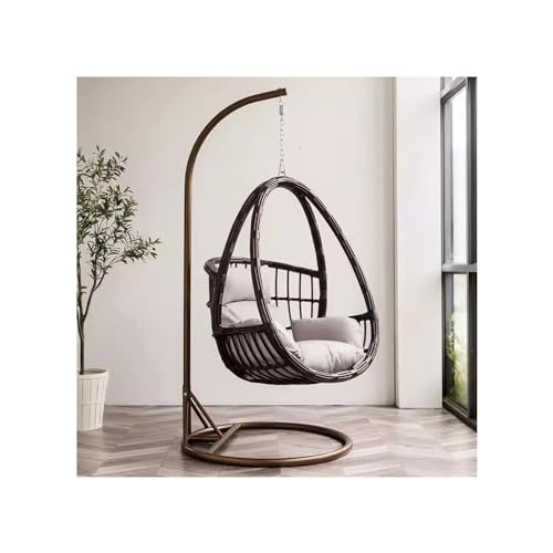 LIAN16PENG Wicker Chairs Hanging Basket Hammock Indoor Household Rocking Chair Balcony Hanging Basket Chair Leisure Outdoor Courtyard Rocking Basket Swing Hanging Chair Patio Chair