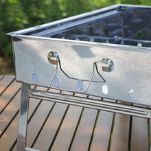 Trumpet Home Folding Stainless Steel Grill Charcoal Grill Rack Outdoor Portable Camping BBQ Grill for Roasts (D As show)