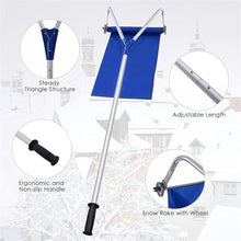 JYXYXSCP Snow Shovel Snow Roof Rake,21 FT Adjustable Aluminum Roof Snow Removal Tools,w/Wheels & Oxford Slide, Extendable Anti-Slip Handle, w/3-Inch Hub