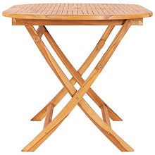 KTHLBRH Outdoor Patio Table Outdoor Furniture Patio Dining Table Folding Patio Table 62.9"x31.4"x29.5" Solid Teak Wood