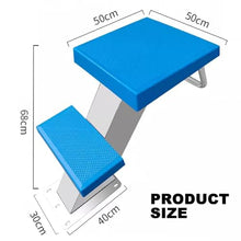 TT-YEL Secondary Swimming Pool Diving Platform, Inclined Diving Board, 304 Stainless Steel Diving Board, Non-Slip Competition Training Diving Platform, Blue