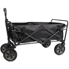 BIOMICE Collapsible Wagon Folding Garden Trolley Cart Trolley Wagon Shopping Cart for Outdoor Camping Pull Truck with 4 Wheels Garden Cart(Black)