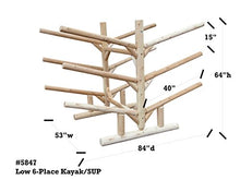 Log Kayak Rack Low 6 Place Kayak or SUP Rack Unfinished
