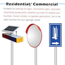 WLCGYD Heavy Duty Shade Sail Poles, Sign Posts Metal with Square Babse for Patio Deck Playground Backyard, Slow Paddle Reflective Stop Slow Sign Pillar(50mm/2in,2.5m/8.2ft)