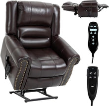 HTERWQEA Dual Motor Power Lift Recliner with Massage, Heat & USB Ports