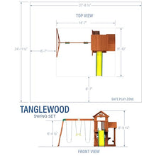 Backyard Discovery Tanglewood Cedar Wood Playset Swing Set Brown