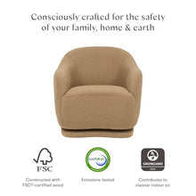 Babyletto Foy Glider Sand Boucle Greenguard Gold CertiPUR-US Certified