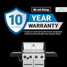 Broil King 865364 Crown S 440 4-Burner Propane Gas Grill in Stainless Steel with Side Burner