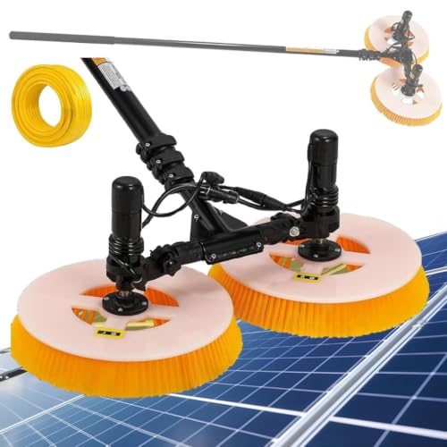 Electric Pool Cleaning Brush w/Adjustable Brush Head,Extendable Window Cleaning Pole Cleaner Kit,Photovoltaic & Solar Panel Cleaning Tool