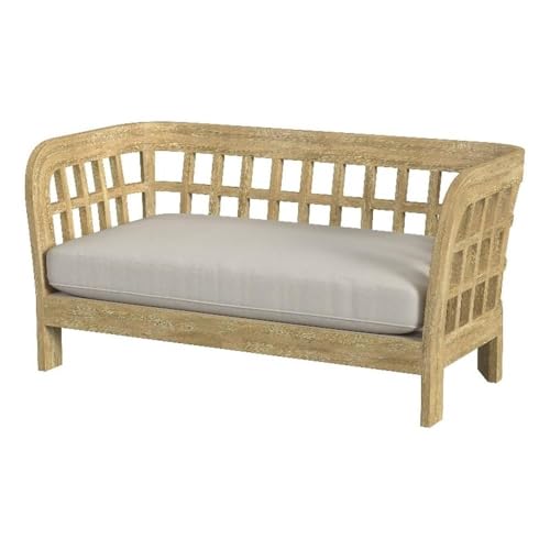 Butler Specialty Company Monhegan Teak Wood Outdoor Loveseat Brown