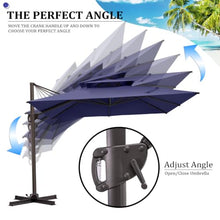 128'' Square Cantilever Umbrella with Easy-Move Base | One-Person Mobility