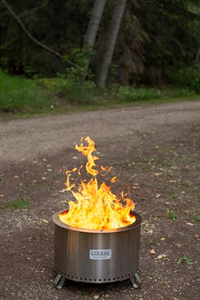 Coulee Colorado XL Smokeless Fire Pit - Versatile Multi-Fuel Fire Pit with Adjustable Swivel Grill, Cover, and Fire Tool, Featuring A Better Burn™, Perfect for Patio, Camping, and Backyard