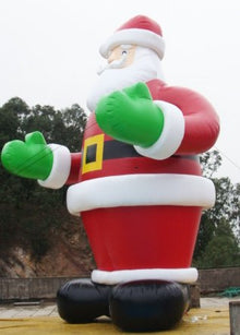 Air-Ads Supplies 13ft Inflatable Santa Claus Holiday Decoration Red Green