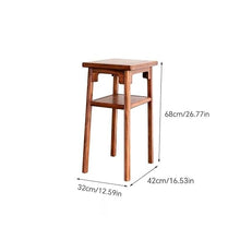 GKOKG Coffee Tables Chinese Style Wooden Corner Sofa Side Table Living Room Small Square Bedroom Bedside