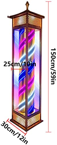 VITINNO Light Outdoor Wall Lamp Led Light Acrylic Outer Cylinder Durable and Rupture-Resistant Ip44 Hair Salon Barber Shop Open Business Sign Barber Shop Pole