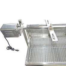 TECHTONGDA 46" Automatic Charcoal Grill Stainless Steel BBQ Grill Outdoor Barbecue Roaster Spit Lamb Roast 110V 66lbs Load