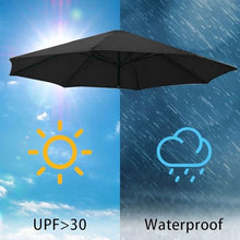 MXJCKSOQ Beige Replacement Parasol Canopy 2.0m/3.0m/3.5m - Waterproof Breathable 6-Rib Umbrella Fabric for Sunshade & Patio Umbrella - Canopy Material,Black-3.5m/6-Ribs