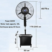 DFEDHF Industrial Misting Fan with Oscillating Cooling Mist Humidifier Height Adjustable 3 Speed Swivel Function Misting Cooling Fan for Home Office and Restaurant 42L, Copper-65CM