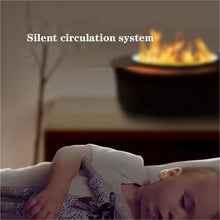 FURUIM2024M Electric Fireplaces 3D Fireplace Decoration with Simulated Flames Round Built-in(Small)