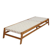 Merax Outdoor Chaise Lounge Set of 4 White Rope Woven Poolside Chair