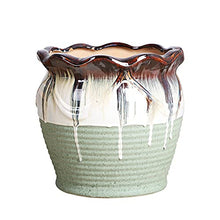 Flower Pots Plant Pots Outside Large Planter for Home & Garden Large Round Barrel Tub Garden Plant Pot Flower Planter with Drainage Holes - for Office, Desk, Indoor Table & Outdoor Garden ( 33cm)