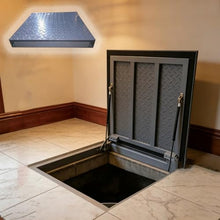 90° Opening Camouflaged Cellar Door, Seamless Basement Hatch Systems with Suction Cups Opener, Heavy Duty Emergency Escape Access Doors(W24xL32in(61x81.3cm))