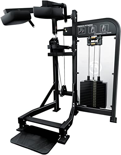 French Fitness Tahoe Selectorized Standing Calf Raise Black