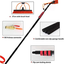 ZWJABYY Window Cleaning Kit with Extension Pole,Window Cleaning Pole,Water/Hose Fed Extendable Pole,Window Cleaning Brush Equipment, Cleaning Photovoltaic and Solar Panels,6M/20FT