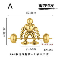 LSX Gold Stainless Steel Home Decor Showpiece Set (5pcs)