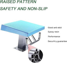Heavy Duty Jump Stand Pool Diving Board,304 Stainless Steel Diving Board,15°Inclined Professional Diving Platform,Indoor Outdoor Competition Professional Diving Boards