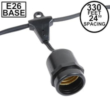 Novelty Lights 330 Feet Heavy Duty Commercial Grade Stringer, Black Wire