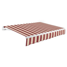 Awntech 24' Maui Manual (24' x 10') Retractable Patio Awning, Burgundy/Tan Stripe