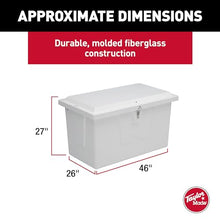 TaylorMade Stow 'N Go Small Fiberglass Deep Dock Box White 27"H x 46"W x 26"D