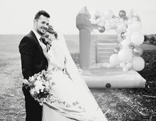 Pogo Bounce House White Inflatable Wedding Castle 13x12x14.5 ft