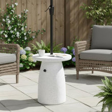 MGO Outdoor Patio Side Table Umbrella Base With Sand-Filling Design