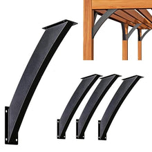 LQSYBHD Heavy Duty Arc 45 Degree Angle Bracket Wood Pergola Bracket Kit Pergola Accessories for Gazebos Decks Porches Wood Post and Beam Angle Support Brackets(Size:4pcs)