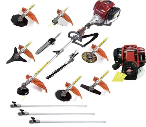 GX35 12 in 1 Hedge Trimmer 4 Strokes Brush Cutter Weed Eater Lawn Mower Chainsaw