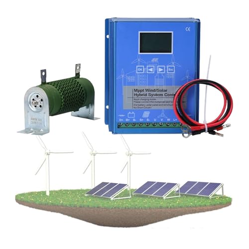 6000W Wind Solar Hybrid Charge Controller Fits for Wind and Solar Power Boost Charge,12V/24V/48V Regulator MPPT Wind Solar Hybrid Boost Controller,24v