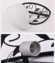 Lamp Post Lights Outdoor,Table Lamps Lights, Pastoral Victorian Retro Style, Iron Material, Glass Shade LED Light Source, Cap Type: E27 * 1, Diameter 32cm, H17cm, 11cm from The Wall for Beds