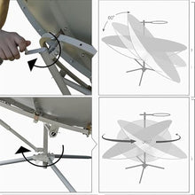 Classic Solar Stove 1800 W, 59 Inches Concentrated Solar Cooker, Parabolic Portable Oven Magnesium, Portable Solar Oven Camp Stove Grill for Outdoor Camping Cooking Grilling Barbecue, Focus Point Temp
