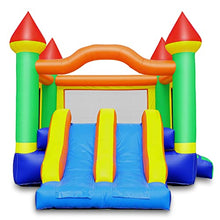 Cloud 9 Commercial Grade Mega Double Slide Castle Bounce House with Blower Multicolor