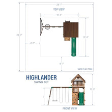 Backyard Discovery Highlander All Cedar Wooden Swing Set Light Brown