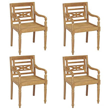 Foknhdi 4-Pack Teak Outdoor Dining Chairs with Gray Cushions, 21.7x20.3x33.1 in Solid Weather-Resistant Patio Seating for Garden, Balcony, Backyard