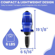 DOSATRON D14MZ2 D14MZ2VFII Water-Powered Chemical Injector Dosing Pump | 14 GPM | 0.2%-2% Dilution | 0.05-14 GPM Flow Range | 3/4" NPT | Irrigation Livestock Industrial Applications