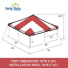 Party Tents Direct 20' x 20' Weekender Canopy Tent with Sidewalls Red
