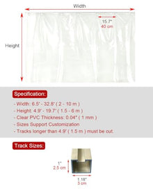 Clear Weatherproof Curtain Divider, Car Port Tarpaulin, Outdoor Camping