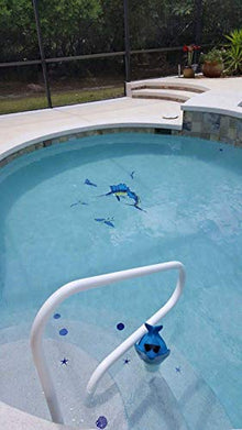 Artistry in Mosaics Sailfish Left Ceramic Pool Mosaic 60"x42
